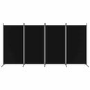 Divider with 4 Panels Black 346x180 cm in Fabric Home decoration products, partition screens, privacy screens