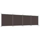 4 Panel Room Divider Brown 698x180 cm Fabric Home decoration products, partition screens, privacy screens