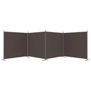 4 Panel Room Divider Brown 698x180 cm Fabric Home decoration products, partition screens, privacy screens