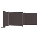 4 Panel Room Divider Brown 698x180 cm Fabric Home decoration products, partition screens, privacy screens