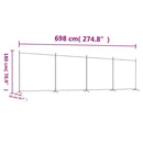 4 Panel Room Divider Brown 698x180 cm Fabric Home decoration products, partition screens, privacy screens