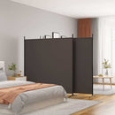 4 Panel Room Divider Brown 698x180 cm Fabric Home decoration products, partition screens, privacy screens