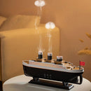 250ml Titanic Schiff Modell Luftbefeuchter Ätherisches Öl Diffusor Quallen Rauchring Spray Aroma Diffusor Nachtlicht für Zuhause