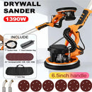 9-inch Electric Drywall Sander 225MM Wall Grinding Machine Putty Dustless selfvacuum LED Long Rod Polishing Sand Paper Machine