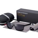 BARCUR Aluminum Polarized Sunglasses Men Polarized Sun Glasses Square Goggle Eyewear Gafas oculos de sol masculino