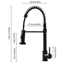 Faucet Spring Pull-Out Sprayer Kitchen Faucets Swivel Nozzle Sink Mixer Taps Hot Cold Water Ceramic Valve Dual-Use Single Holes