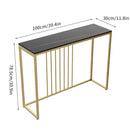 LUVODI Console Table for Entryway Minimalistic Living Room Furniture Sofa Side Table with Strong Metal Stand