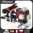 Professional 16 Lines 4D Laser Level Automatic 3 ° Line-holding pole Wall 360 Horizontal And Vertical Super power Green Beam