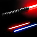 PHS Dueling Lightsabers,4 Modes Sounds for Adults,Black Metal Hilt Light up Sword Toys for Birthday Party Favors (99cm)