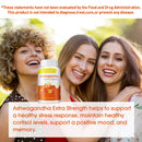 Ashwagandha Ergänzung - Verbessert den Schlaf, fördert Konzentration & Gehirnleistung, lindert Stress & hebt die Stimmung - 120 Kapseln