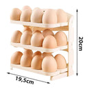 Egg Door Support 3 Floors Rolling For 24 Eggs Storage Dispenser and Refrigerator Organizer
