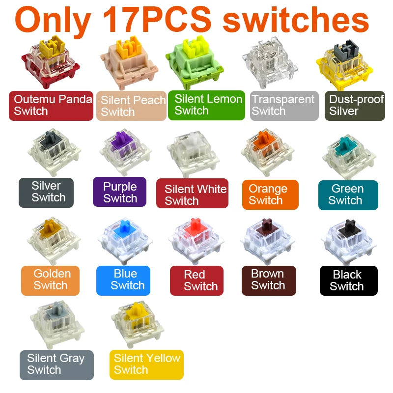 Outemu Switches Tester for Mechanical Keyboard Blue Red Brown Black Purple Green Gold Silver Silent White Axis Customize Gaming