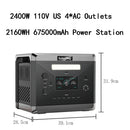 SOLARPLAY Semi-solid State Power Station 2500W 2400W Camping Supplies LiFePO4 Home Battery Portable Power Bank Generator US EU