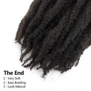 18 Zoll Synthetisches Yaki Marley Haar Zöpfe Häkel-Marley-Twist-Flecht-Haarverlängerungen für schwarze Frauen Afro Kinky Yaki Haar