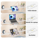 COMHOMA Height Adjustable desk Electric Drawer Monitor stand 3 Height Tablet stand White