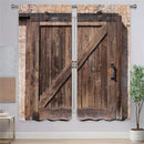 The Barnhaven | 2-Pack Farmhouse Wood Grain Barn Door Curtains