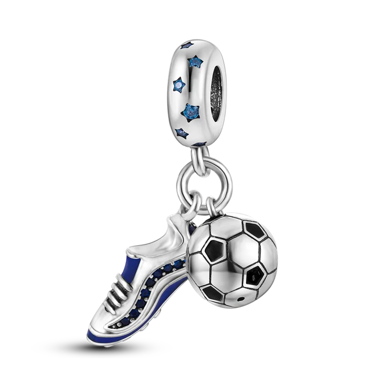 2024 Expect Amazing Carnival Charms Bead 925 Sterling Silver Play Football Dangle Fit Bangle Bracelet Necklace DIY Jewelry