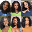 200 Density Curly Glueless Wigs Human Hair 13x6 HD Lace Frontal Wig Deep Wave Ready To Wear 6x6 Closure Wigs Pre Cut Preplucked