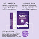 Purple Teeth Whitening Strips Gentle Formula Enamel Safe Stain Removal Sensitive Teeth Care Bleaching Shade Guide Dental Care Patches