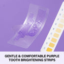 Purple Teeth Whitening Strips Gentle Formula Enamel Safe Stain Removal Sensitive Teeth Care Bleaching Shade Guide Dental Care Patches