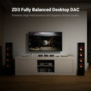 Fosi Audio ZD3 Bluetooth USB Desktop DAC ARC Input, ES9039Q2M Fully Balanced Digital Decoder for Stereo Amplifier with Remote