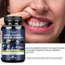 Wildheidelbeer-Kapseln – gut für Gehirn und Herz-Kreislauf-Gesundheit, schützt das Sehvermögen, Antioxidans – 120 Kapseln