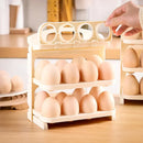 Egg Door Support 3 Floors Rolling For 24 Eggs Storage Dispenser and Refrigerator Organizer