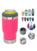 Copo Térmico com 5 opção em 1 (Latinha/Barrigudinha/Long Neck/Lata Alta 400 mL) Com abridor Porta Cerveja Garrafa