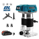 Brushless Wood Router Wood Trimmer Machine Electric Hand Trimmer Carpentry Tool Woodworking Trimming for Makita 18V Battery