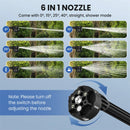 6 in 1 60Bar High Pressure Washer Car Water Gun 20000mAh Home Garden Cleaning Washing Machine Gun for Makita Battery