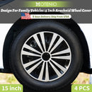 4 PCS Wheel Covers Hubcaps Design For 15 Inch Steel Wheels R15 Tire For Most Family Cars