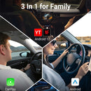 OTTOCAST Play2Video Pro Wired to Wireless CarPlay Android Auto Adapter TV Video AI Box for Youtuber for Netflix Car Accessories