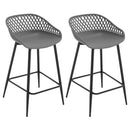 2PCS/CET Plastic Bar Stools Counter Stool with Hollow Backrest  Footrest  High Kitchen Stool for Dining Room  Bar Outdoor Patio