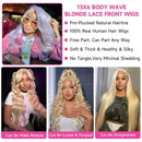 613 Blonde Body Wave Lace Front Wig Human Hair 13x4 13x6 Hd Lace Frontal Wigs 613 Blonde Human Hair Wigs Body Wave Frontal Wig