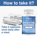 Digestive Enzyme Capsules - with Prebiotics & Probiotics - for Intestinal Digestion and Immune Support - 120 Capsules