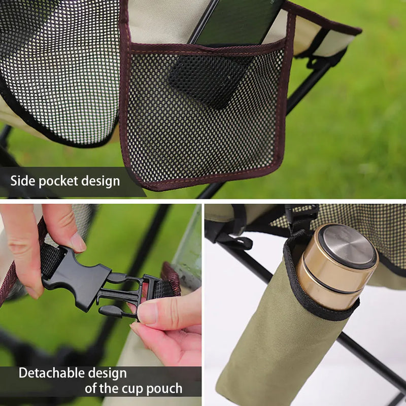 Portable Folding Camping Chair with Headrest Lightweight Tourist Chairs Aluminum Alloy Fishing Chair Outdoor Furniture