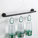 NEW-No Drilling Stainless Steel Bathroom Accessories Set Black Bathroom Self Adhesive Toilet Paper Holder Clothes Hook Towel Bar