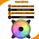 Kit 3 Fans Cooler Pc Gamer Led Rgb 120mm Fan Cabinet