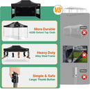 Gazebo 3x4.5m Waterproof Stable Outdoor Foldable Garden Gazebo without sidewall, for Party Tent, UV Protection 50+