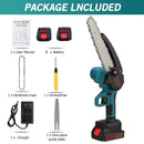 Mini Chainsaw 6 "with 1/2×21V battery, powerful electric small portable chainsaw with automatic oiler for easy pruning