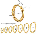 Steel Hoop Earrings For Women Men Stainless Steel Small Gold Color Earring Korea Cartilage Piercing Classic Jewelry Accessories