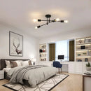 Vintage Black Ceiling Light, E27 Retro Interior Pendant , Modern Chandelier for Living Room, Bedroom, Dining Room, Kitchen [No B
