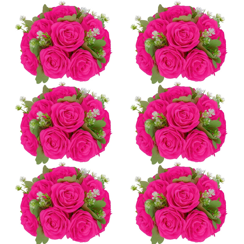 Wedding Flowers Rose Balls 2/6pcs Centerpieces Arrangement Flowers Ball for Wedding Birthday Party Valentine's Day Home Decor