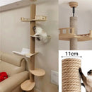 Cat climbing frame Pillars of Babel Floor to Ceiling Cat Tree Tower Multi-Level Condo Post Pad for Cat playing climbing