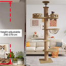 Cat climbing frame Pillars of Babel Floor to Ceiling Cat Tree Tower Multi-Level Condo Post Pad for Cat playing climbing