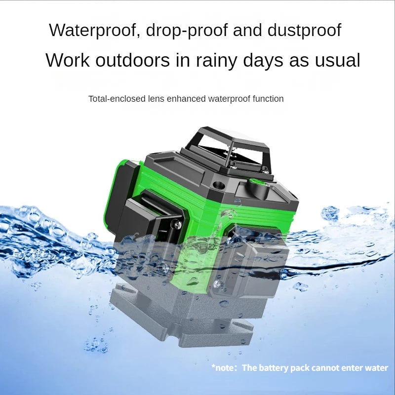 16/12 Lines 4D Laser Level green line SelfLeveling 360 Horizontal And Vertical Super Powerful Laser level green Beam laser level