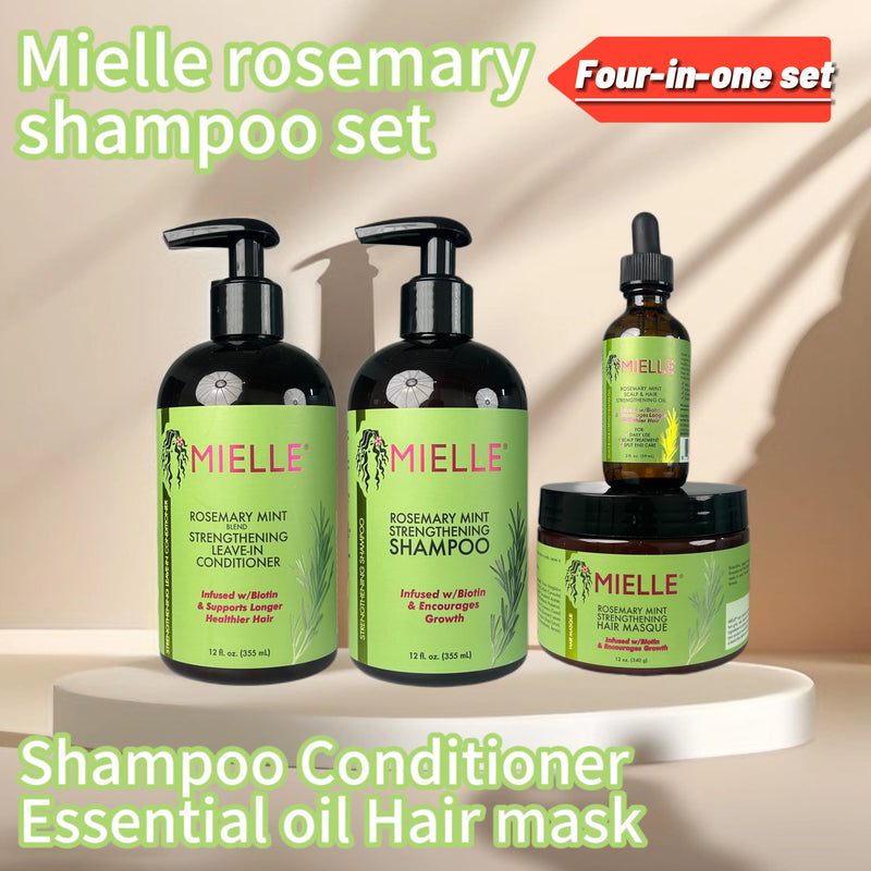 Mielle Organics Rosemary SET Enhanced Hair Mask Essential Oil Strong Conditioner Moisturizing Repair Hair Care Shampoo