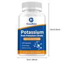 Potassium Citrate - Relieves Leg Cramps, Muscle, Bone and Heart Health - 120 Capsules
