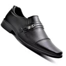 Sapato Social Masculino Detalhe Metal Bico Quadrado Conforto