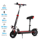 Electric Scooter With Seat 800W Max Speed 45-50km/h Range 35-55km 10inch Off-Road Tires Dual Shock Absorbing Folding EScooter